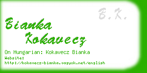 bianka kokavecz business card